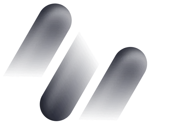 Marc Loic | Agencia de Diseño Web en Madrid 🏅 29 Logotipo abstracto con formas alargadas grises; diseño web innovador para clínicas en Madrid.