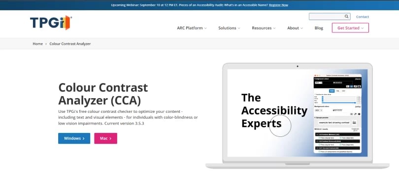 La importancia del color en la accesibilidad web 10 Colour Contrast Analyzer (cca) Marcloic