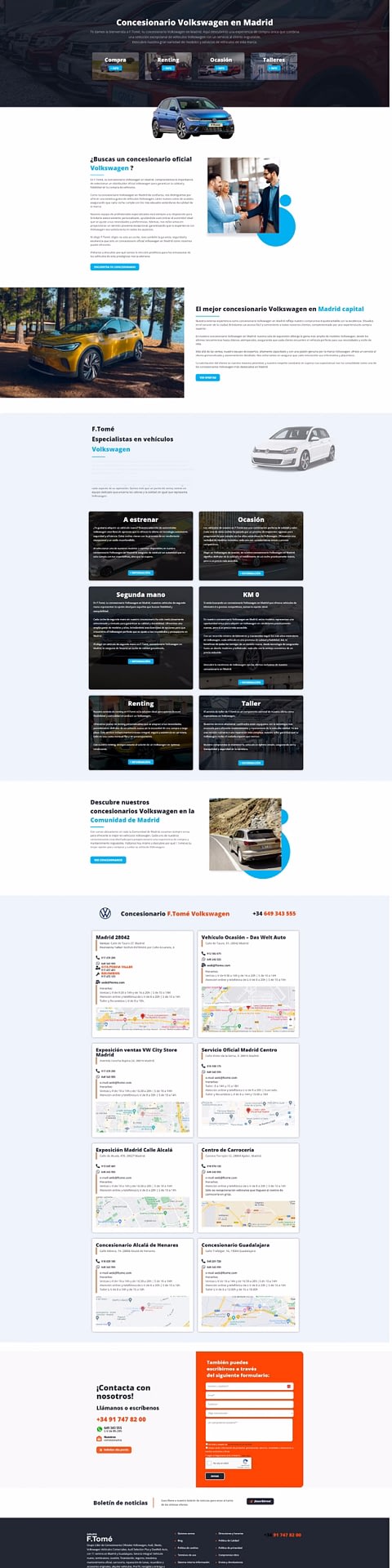 Diseño web profesional: Concesionario Ftomé 4 Diseño web profesional para concesionarios en Madrid realizado por Marc Loic
