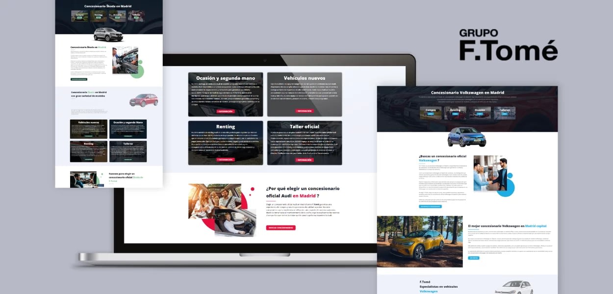 Diseño web profesional: Concesionario Ftomé 1 Diseño web para Esden Business School