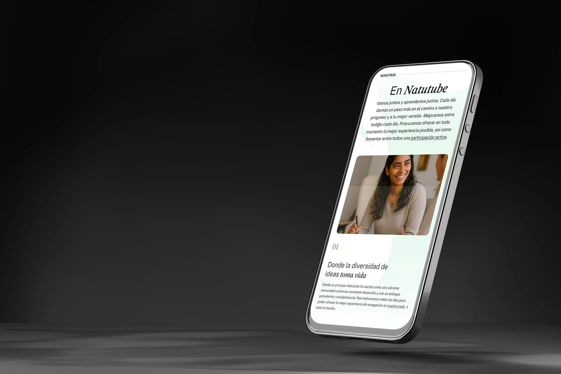 Diseño web profesional: Natutube 3 Diseño web responsive para Natutube - versión móvil