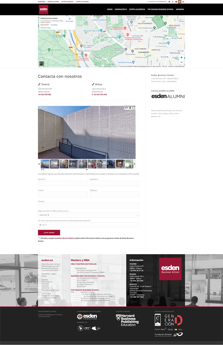 Diseño web profesional: Esden Business School 6 Diseño web Esden Business School - vista 2 por Marc Loic