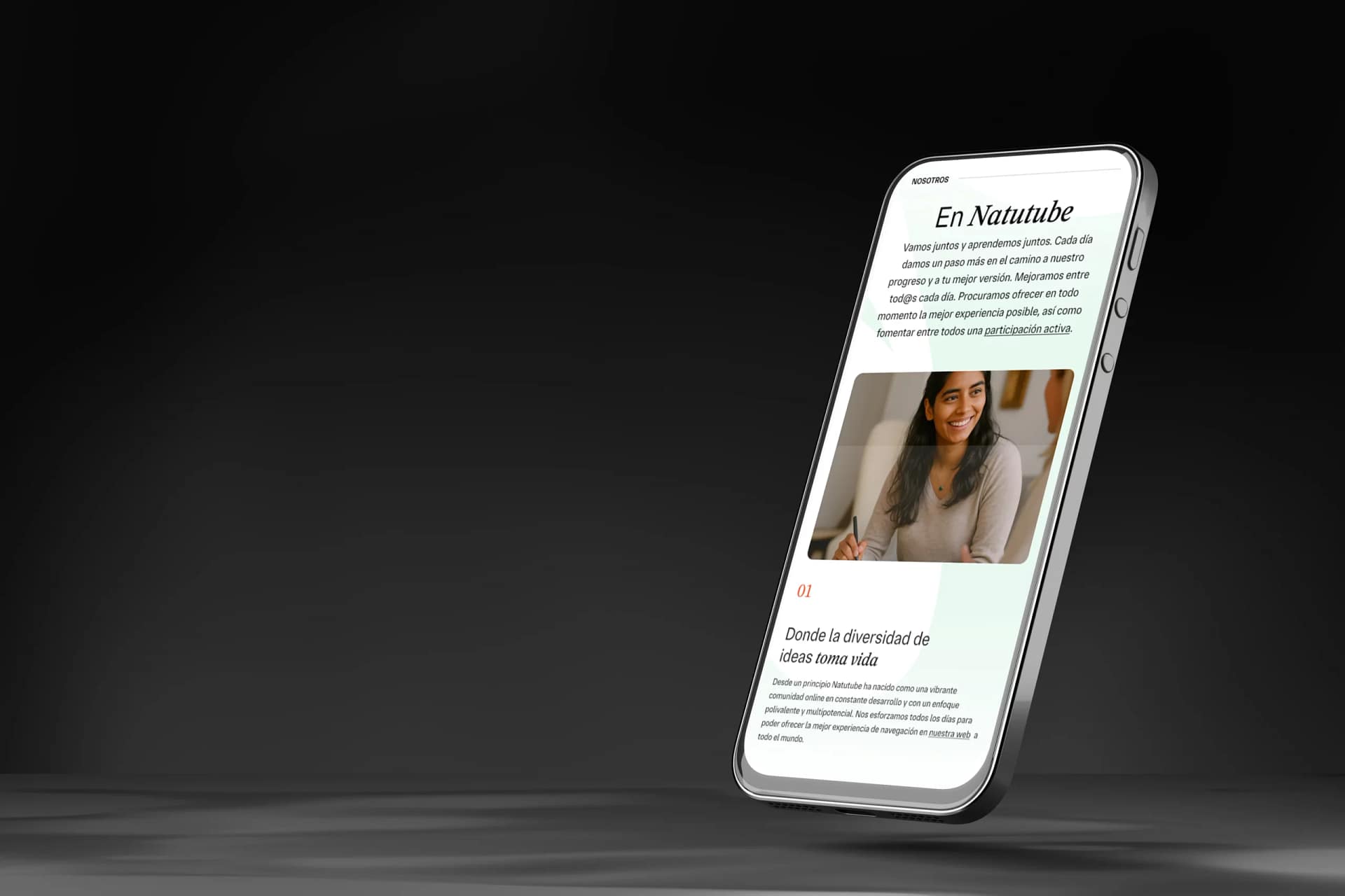 Diseño web profesional: Natutube 3 Diseño web responsive para Natutube - versión móvil
