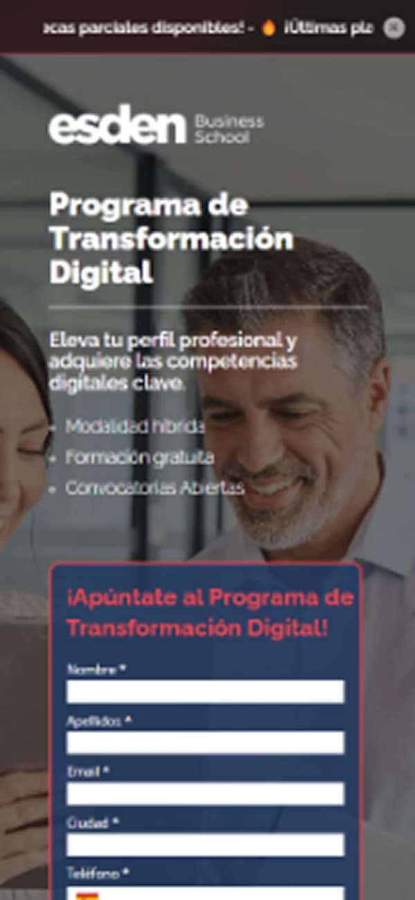 Casos de éxito diseño web 33 Antes y después del rediseño web de Esden Business School - transformación digital